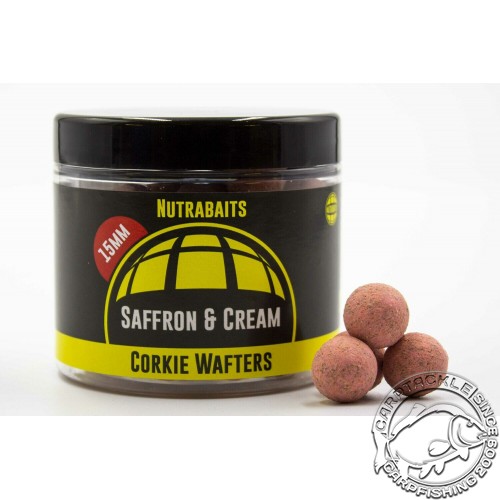 Бойлы нейтральной плавучести Nutrabaits Saffron Cream Corkie Wafters 15mm