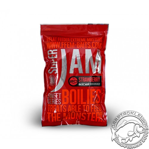 Бойлы тонущие FFEM Super Jam Boilies Strawberry 20mm