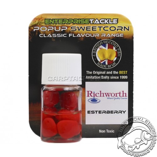 Искусственная плавающая насадка Enterprise Tackle Pop Up Sweetcorn Richword Esterberry Red Земляника