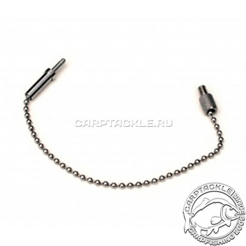 Цепочка для механических сигнализаторов 20см черная Taska Stainless Jet Black Ball Chain 8