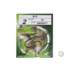 Крючки карповые черный никель размер №6 Hayabusa P-2