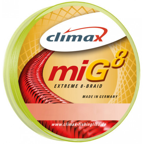 Плетеный шнур Climax miG8 Braid Fluo-Yellow 135m (желтый)