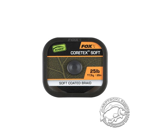 Мягкий плетеный поводковый материал в оплетке Fox EDGES Naturals Coretex Soft