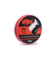 Леска плетеная Spomb Braid RED 20lb 0.18mm 300m