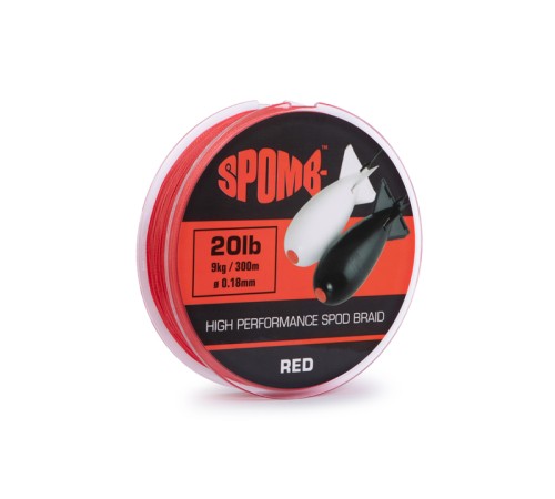 Леска плетеная Spomb Braid RED 20lb 0.18mm 300m