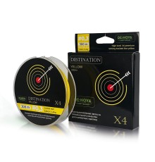 Плетёная леска тонущая De-Nova DSTN Х4 300м yellow 0,164мм 4,2кг