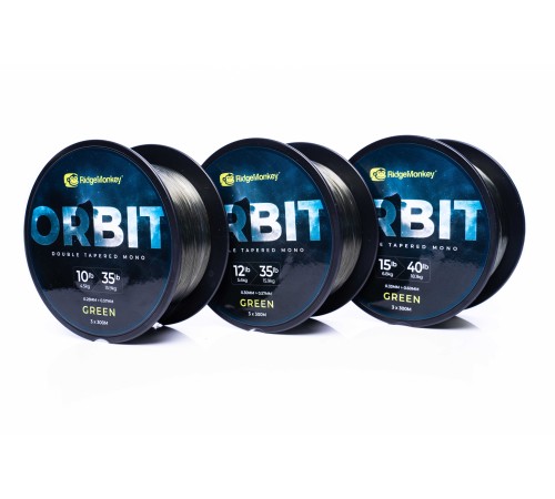 Леска с конусным шок-лидером Ridge Monkey Orbit Double Tapered Mono