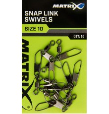 Вертлюги с застежкой Matrix Snap Link Swivels