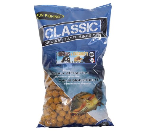 Тонущие бойлы Fun Fishing Classic Hemp & Peanut 2кг