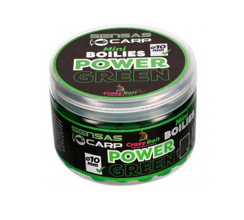 Бойлы тонущие Sensas Crazy Bait Mini Boilies Power Green 10mm