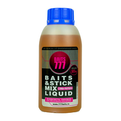 Ликвид 777 Baits Liquid Plum & Mussel (Слива-ракушка) 500ml
