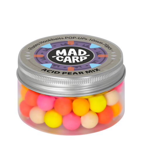 Плавающие бойлы Mad Carp Baits Fluoro POP-UP Acid Pear Color Mix