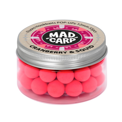 Плавающие бойлы Mad Carp Baits Fluoro POP-UP Cranberry Squid
