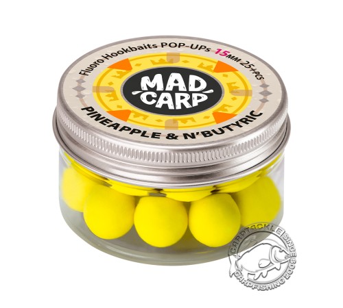 Плавающие бойлы Mad Carp Baits Fluoro POP-UP Pinneapple & N'butyric