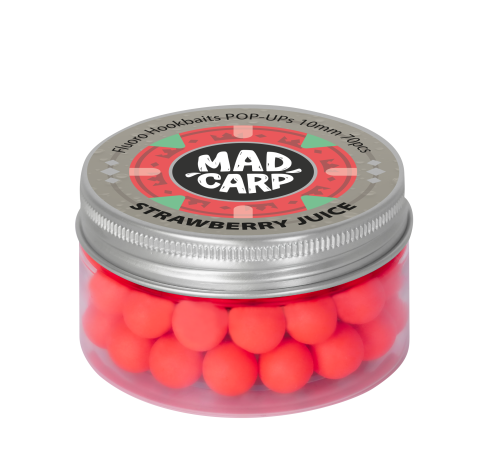 Плавающие бойлы Mad Carp Baits Fluoro POP-UP Strawberry Juice