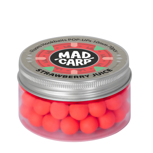 Плавающие бойлы Mad Carp Baits Fluoro POP-UP Strawberry Juice