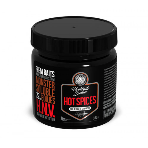 Растворимые бойлы FFEM Monster Soluble Boilies HNV-Hot Spices 22mm