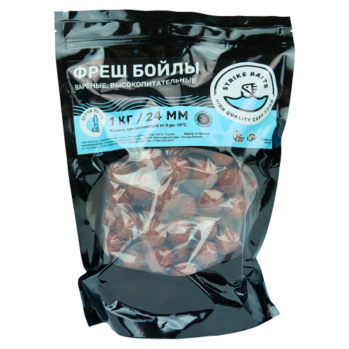 Замороженные бойлы Strike Baits Ultra Squid Frozen Boilies 24mm