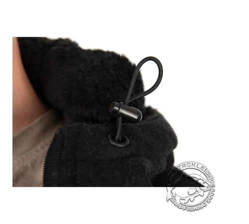 Черно-оранжевая куртка с шерпа-флисом Fox Collection Sherpa Jacket Black & Orange