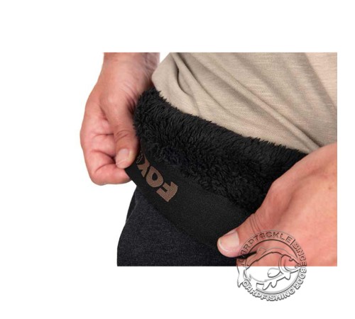 Черно-оранжевые джоггеры из шерпы Fox Collection Sherpa Joggers B/O