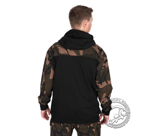 Толстовка с капюшоном Fox LW Black/Camo Split Zip Hoody