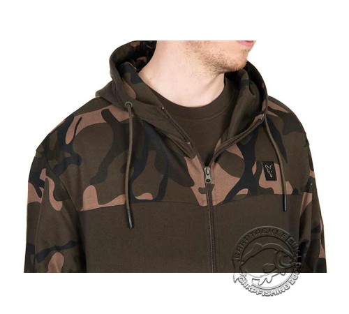 Толстовка с капюшоном и молнией Fox LW Khaki/Camo Split Zip Hoody