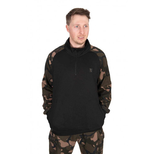 Толстовка на молнии Fox LW Black/Camo QTR Zip