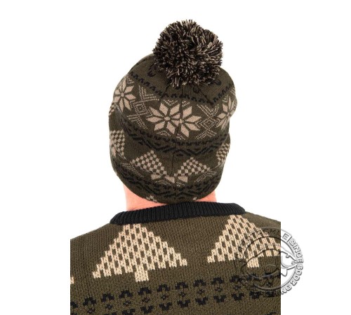 Вязаная шапка с помпоном Fox Festive Bobble Hat