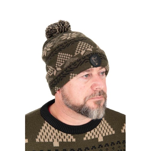 Вязаная шапка с помпоном Fox Festive Bobble Hat