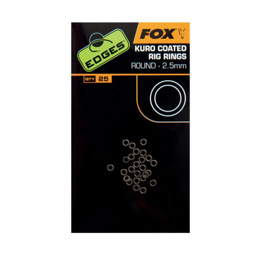 Стальные колечки Fox EDGES™ KURO COATED RIG RINGS