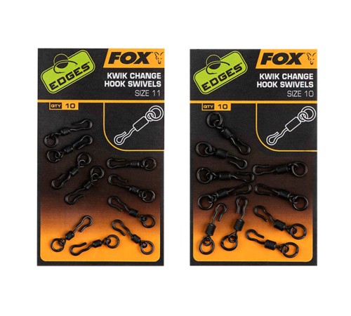 Вертлюг с быстросъемом Fox Edges Kwik change hook swivels