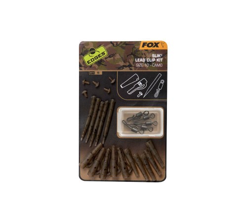 Набор безопасных клипс Fox Edges Camo Slik Lead Clip Kit Size 10