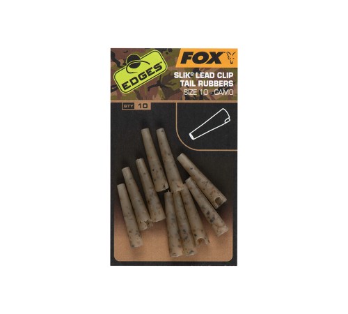 Конусы Fox EDGES Camo Slik Lead Clip Tail Rubber (Size 10)