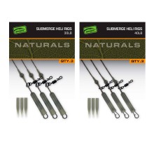 Готовые оснастки вертолет на ледкоре без сердечника Fox EDGES Naturals Submerge Heli Rig Leaders 30lb