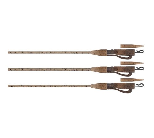 Готовые оснастки на монтажной трубке с безопасной клипсой FOX Edges Tubing Lead Clip Ready Rig 3шт