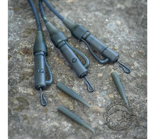 Готовые оснастки на монтажной трубке с безопасной клипсой FOX Edges Tubing Lead Clip Ready Rig 3шт