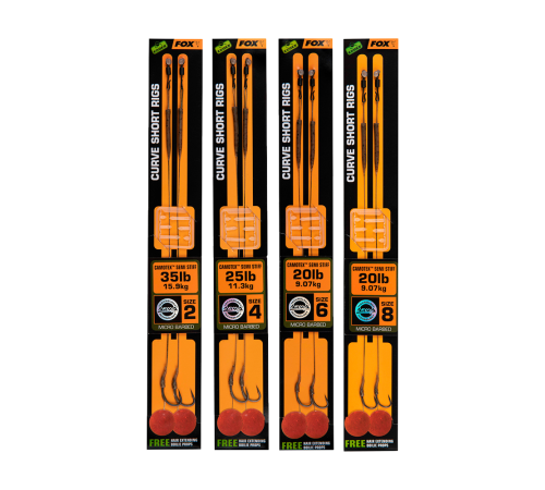 Готовые поводки Fox EDGES Curve Short Rigs