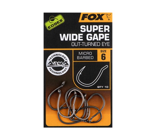 Крючки Fox EDGES™ Super Wide Gape (Out-Turned Eye)