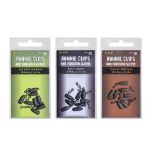 Быстросъем с утяжелителем ESP Ronnie Clips and Tungsten Sleeve Large Camo Brown