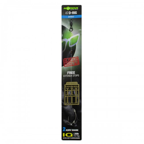 Готовый поводок Korda IQ D Rig 20lb Kurv Shank №2