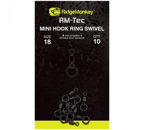 Вертлюг с кольцом RidgeMonkey RM-Tec Mini Hook Ring Swivel