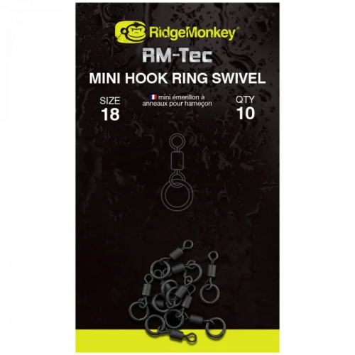 Вертлюг с кольцом RidgeMonkey RM-Tec Mini Hook Ring Swivel