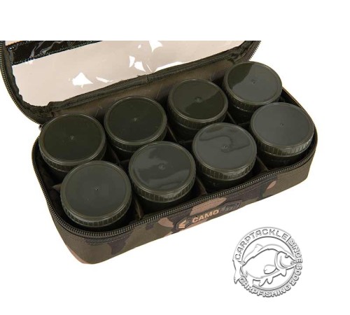 Кейс с банками для насадок Fox Camolite 12 Pot Hookbait Case