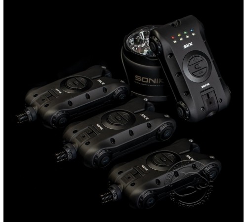 Комплект сигнализаторов поклевки с лампой SONIK SKX 3+1 Set Multicolour + Bivvy Lamp