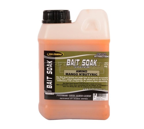 Высокоаттрактивный сок Fun Fishing Bait Soak System Amino Mango N Butyric 1L Манго масляная кислота