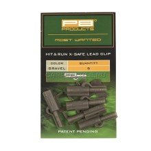 Безопасная клипса PB Products Hit&Run X-Safe Leadclip Gravel 5шт