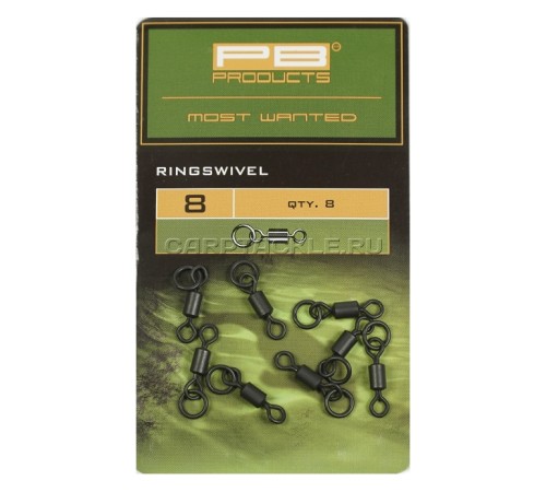 Вертлюг с кольцом PB Products Ring Swivel № 8 (8шт)