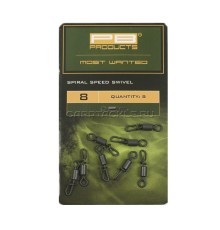Вертлюг с застежкой PB Products Spiral Speed Swivel