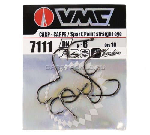 Крючки карповые размер №6 VMC 7111 BN
