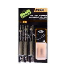 Набор готовых монтажей вертолёт Fox Edges Submerge Camo Leader Heli Rigs Kwik Change Camo 30lb